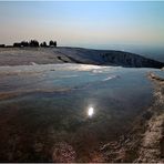 Kalksinterterrassen im Gegenlicht