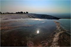 Kalksinterterrassen im Gegenlicht