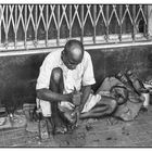 Kalkutta 1956 - Schuhmacher - Analoge Fotografie