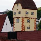 Kalkweiler Torturm über den Dächern der Stadt