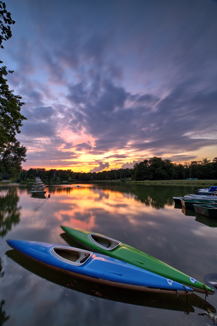 Kalscheurer Weiher beim Sonnenuntergang