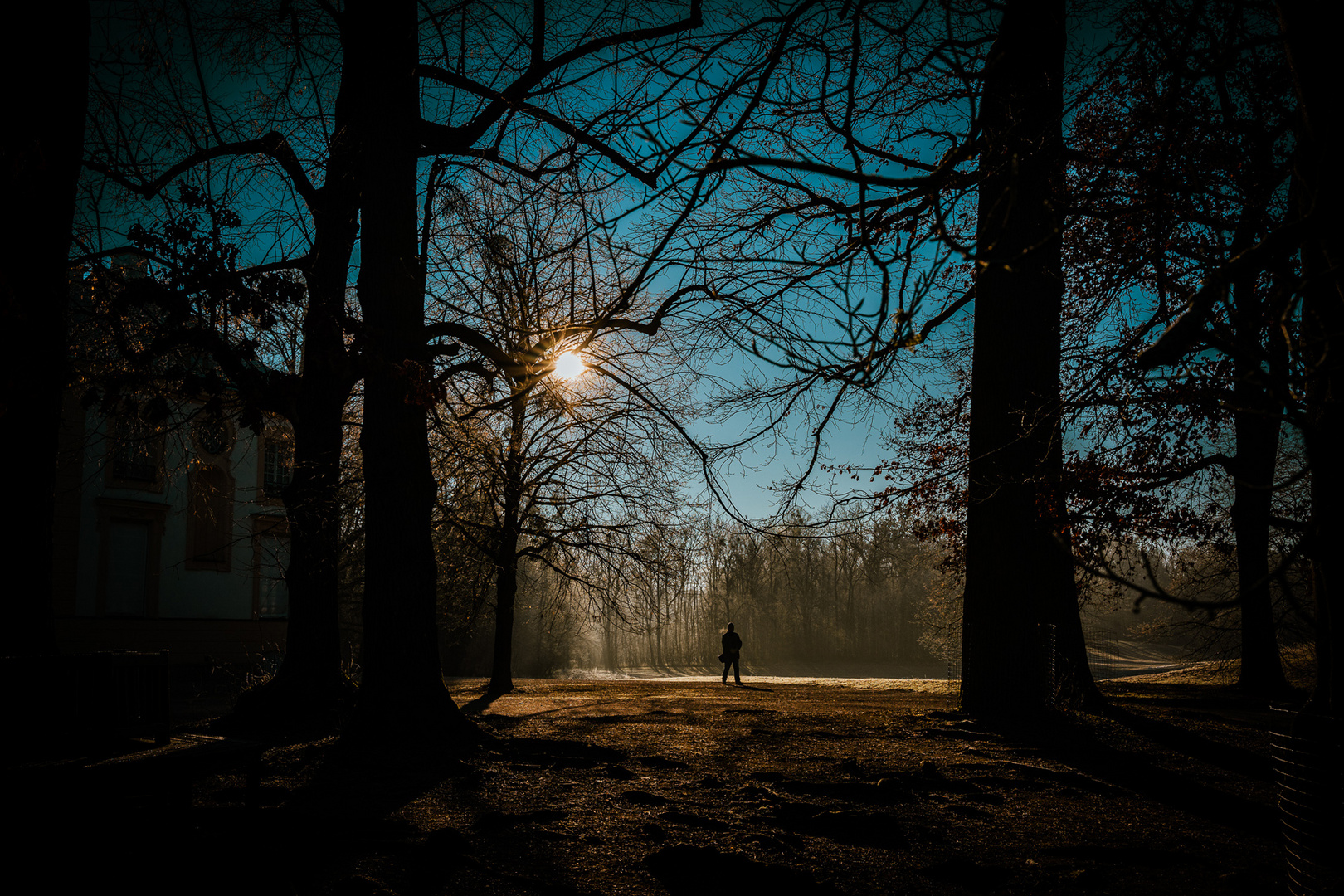 Kalt ist's im Nymphenburger Schloßpark