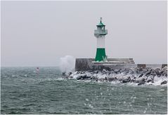 Kalt war es am Leuchtturm..