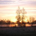 kalte Nacht und warmer Sonnenaufgang