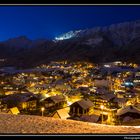 Kalte Winternacht über Arzl bei Innsbruck