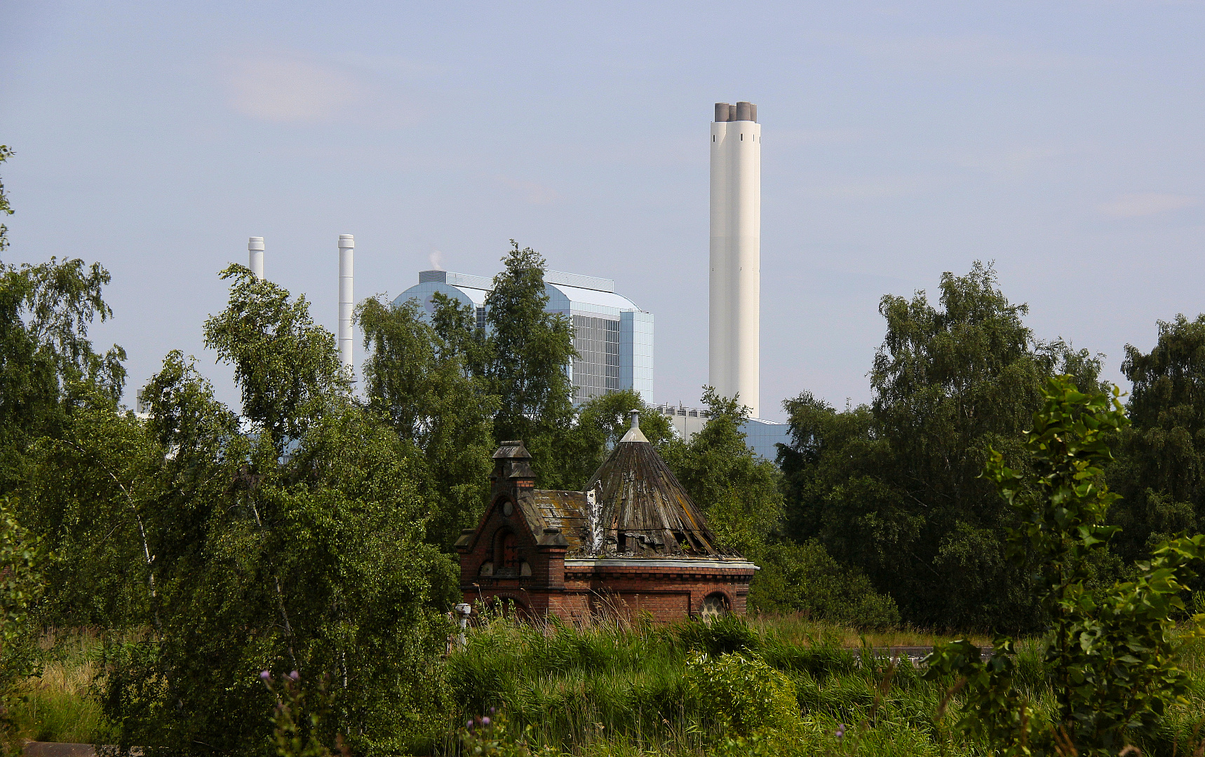 Kaltehofe mit Kraftwerk Tiefstack