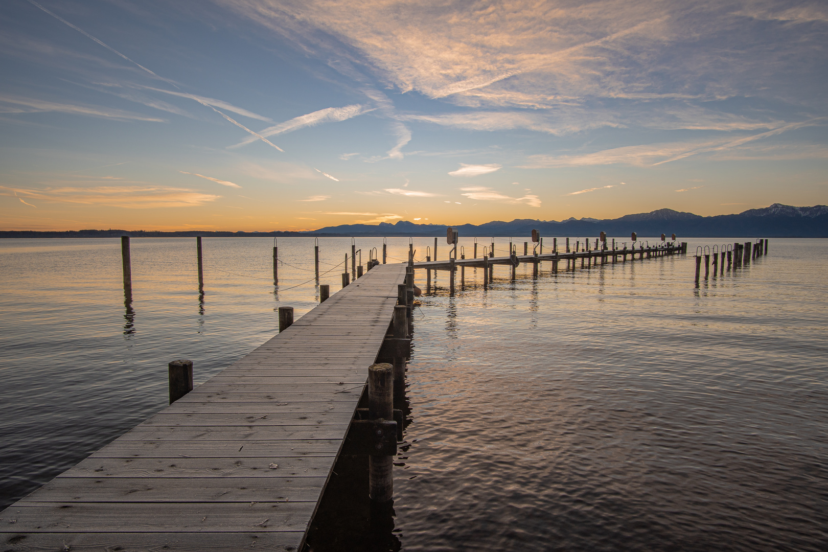 Kalter Morgen am Chiemsee