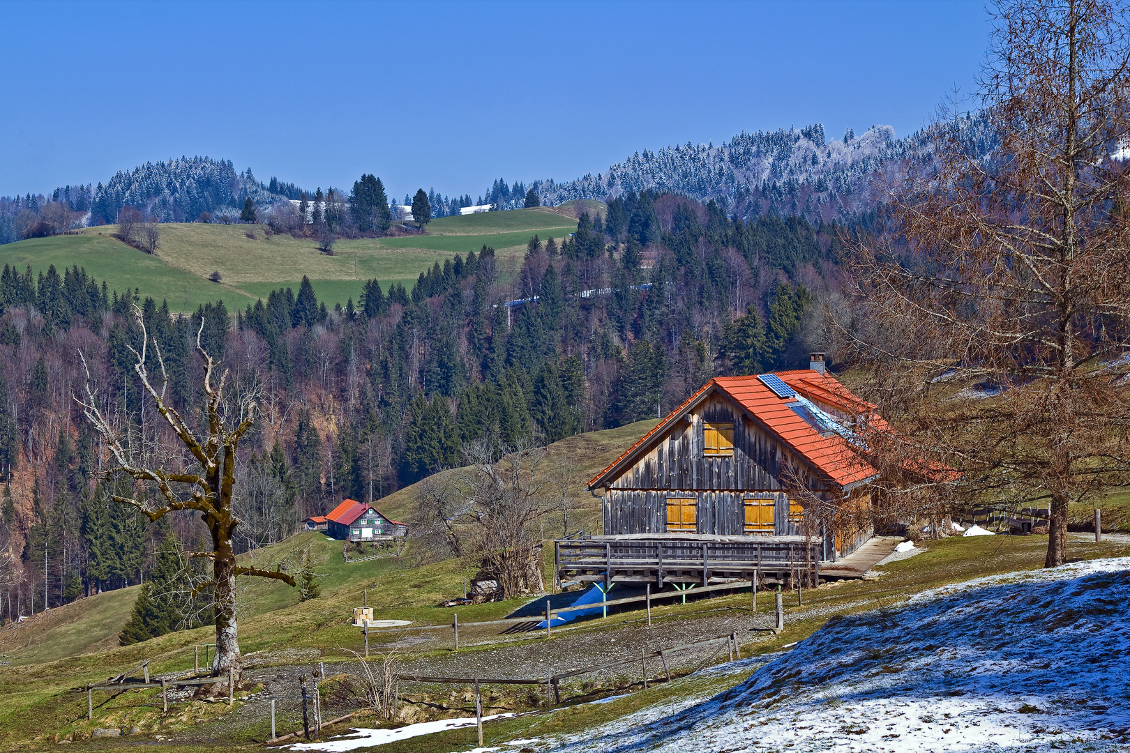 Kalter Morgen in den Allgäuer Bergen