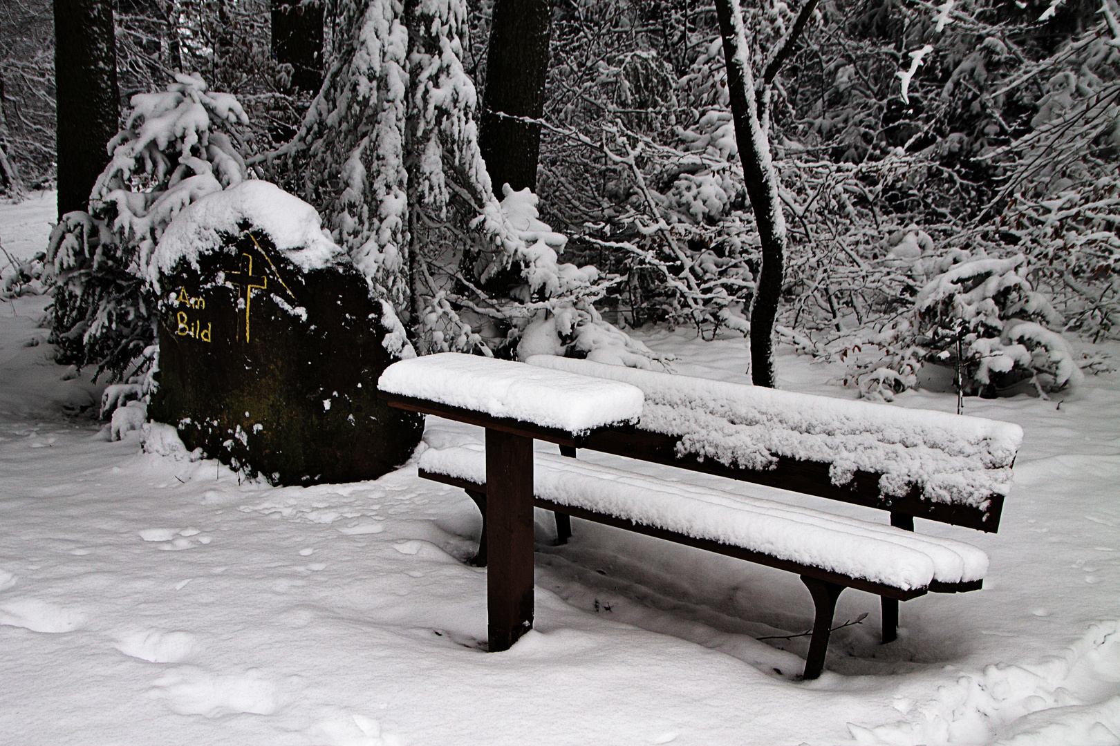 Kalter Ruheplatz am Bild