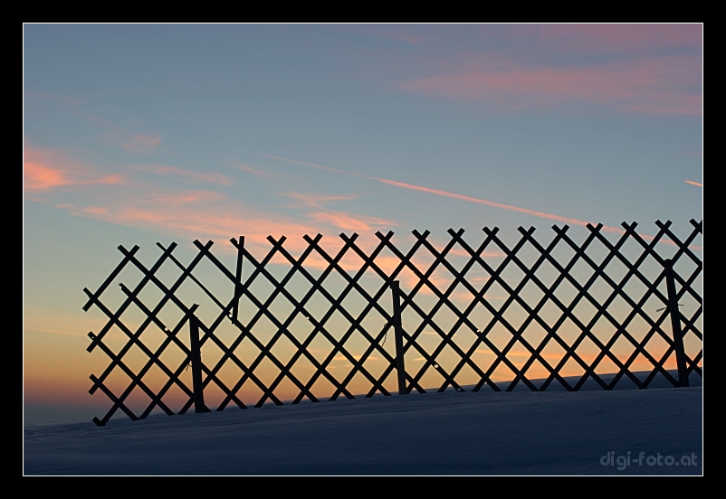 kalter Sonnenuntergang...