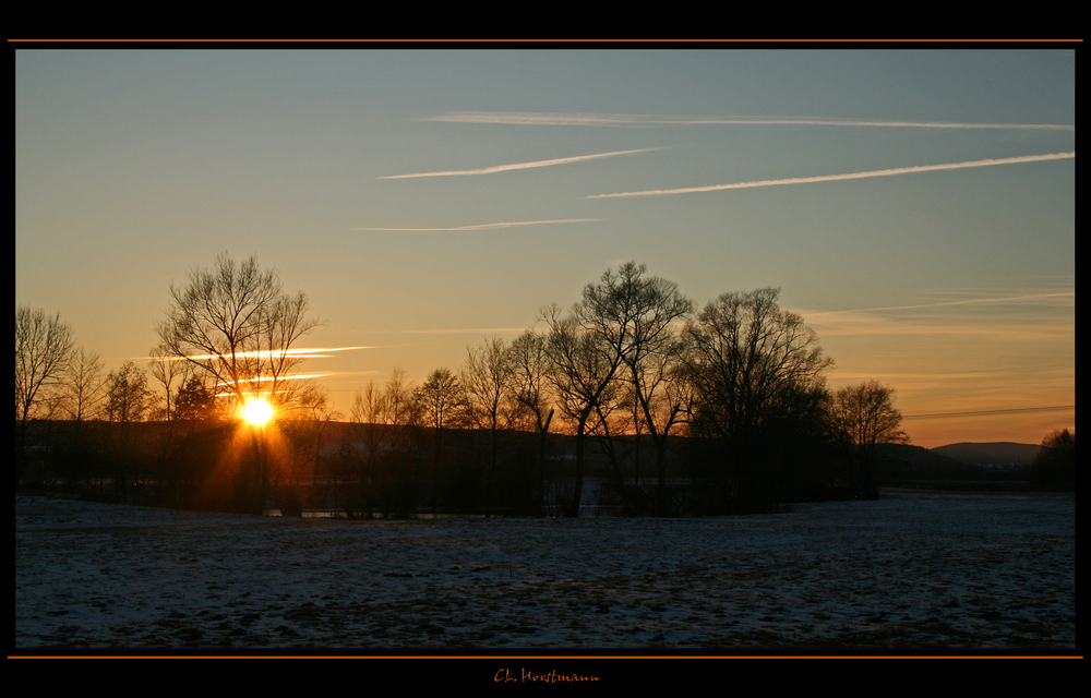 ..kalter Sonnenuntergang...