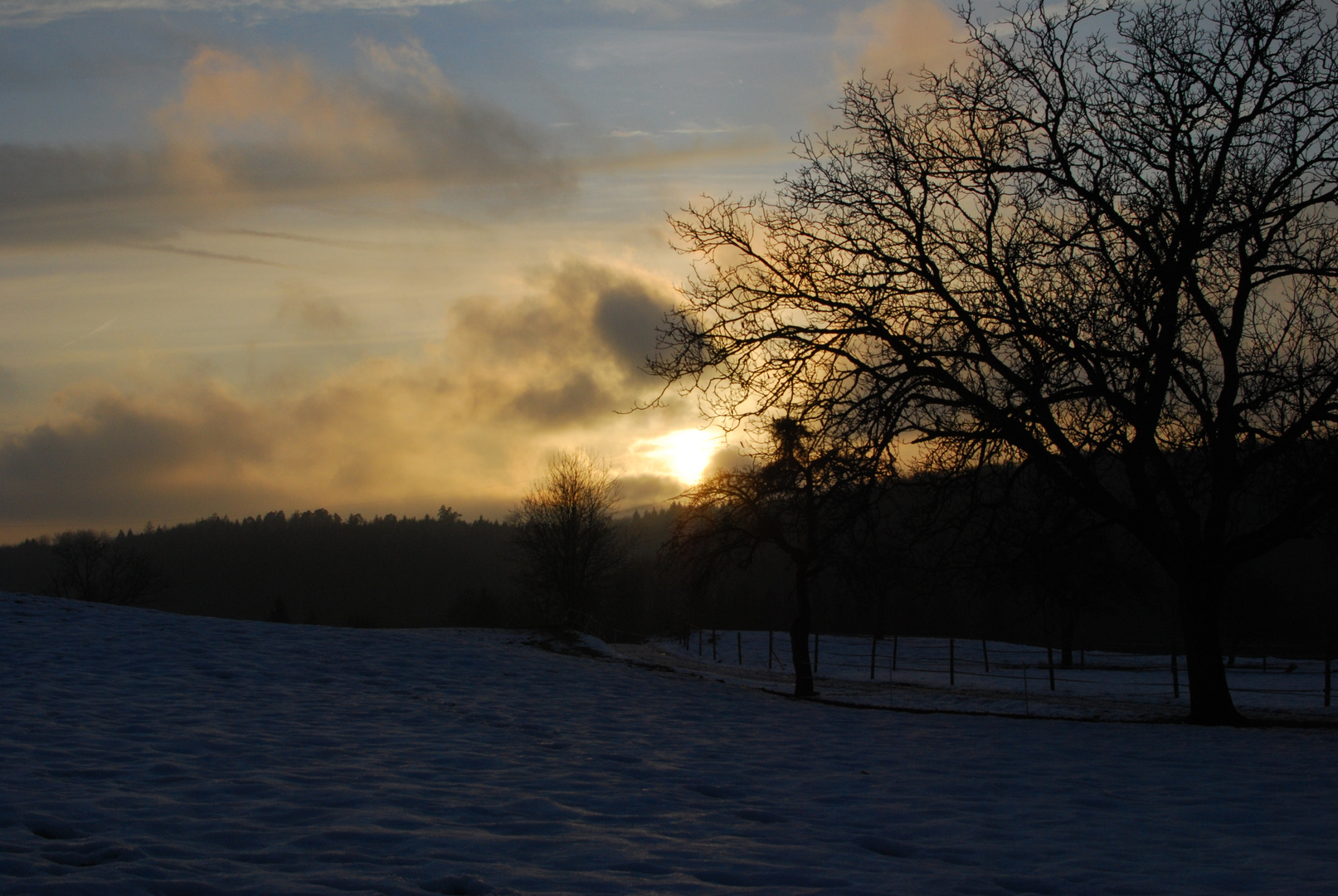 Kalter Sonnenuntergang