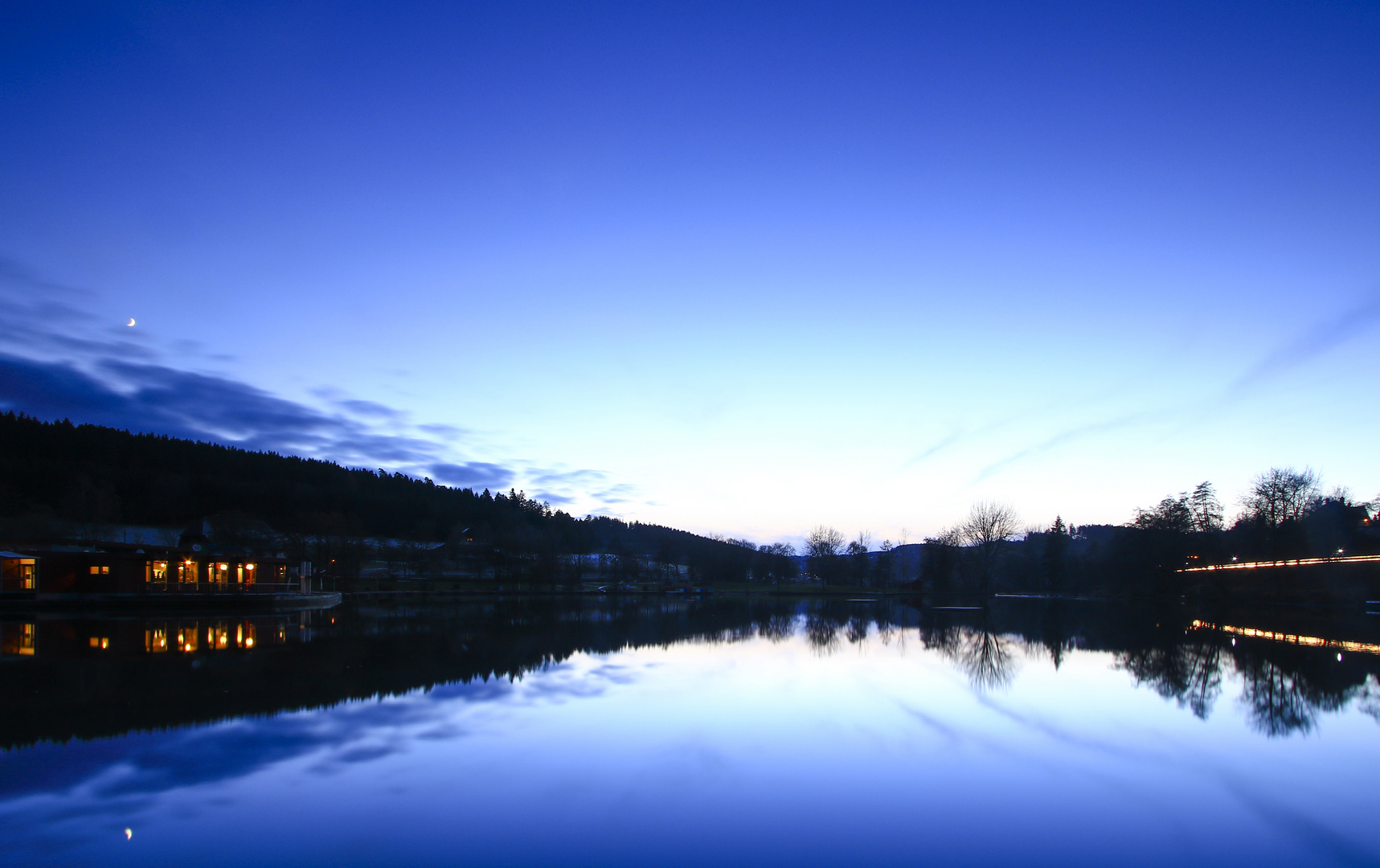 Kalter Spätherbstabend am Stadtsee