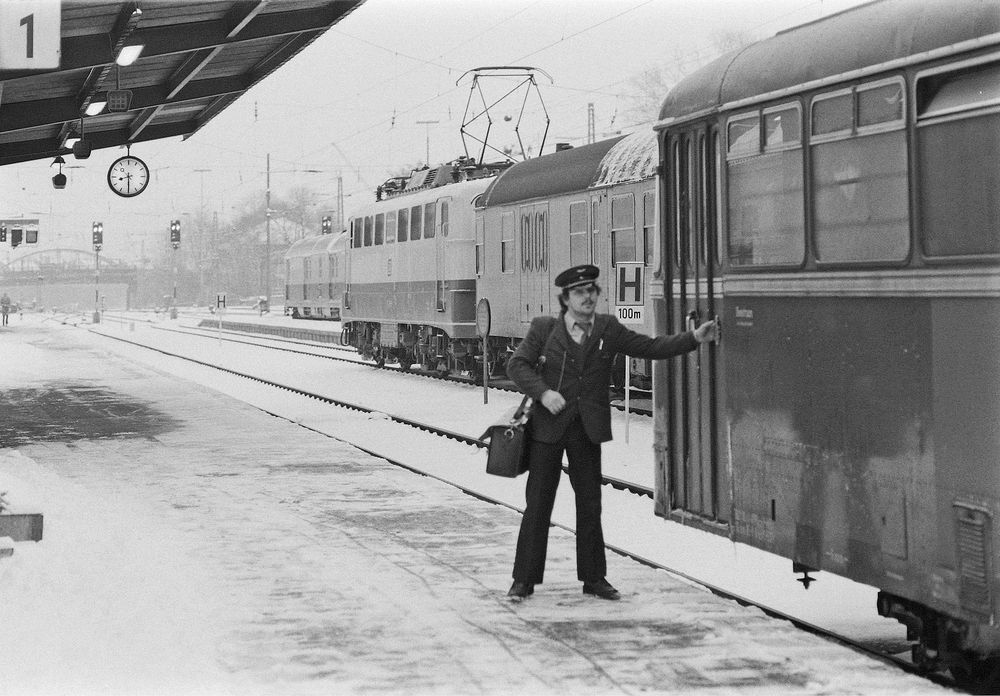 Kalter Winter - Tübingen Hbf - 1978