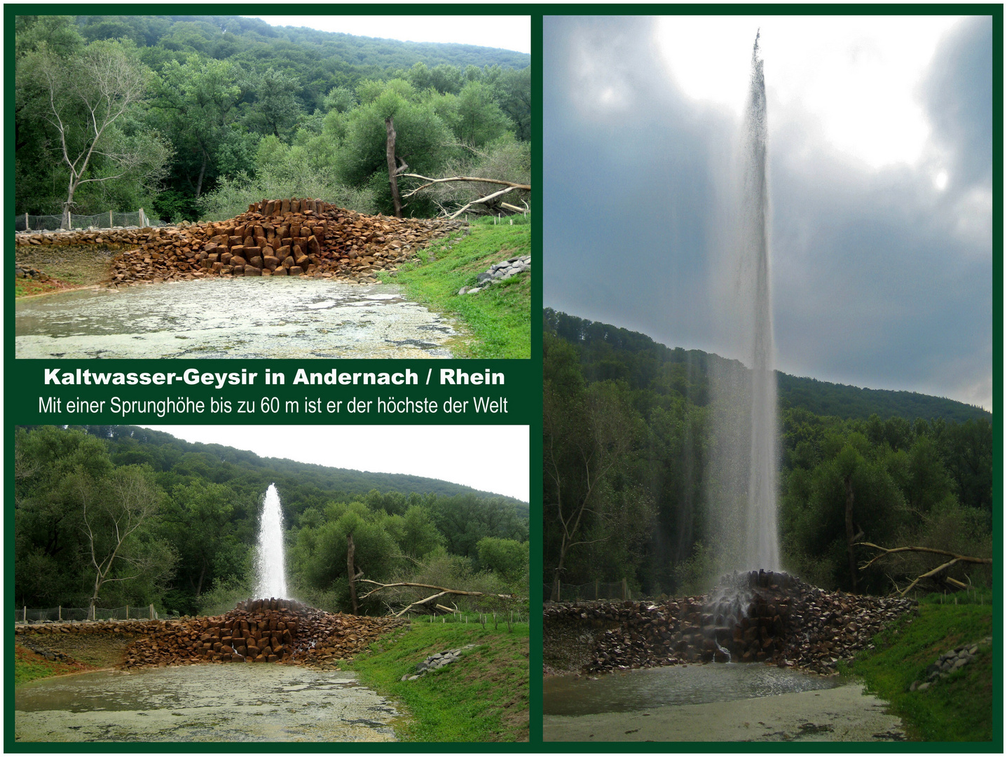 Kaltwasser-Geysir in Andernach / Rhein