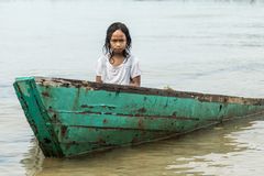 Kambodscha Boat-Girl