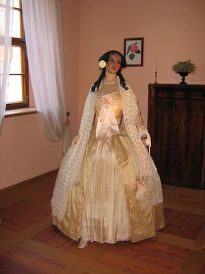 Kamelien- Dame im Zuschendorfer Schloß