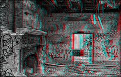 Kaminzimmer (3D Anaglyphe)