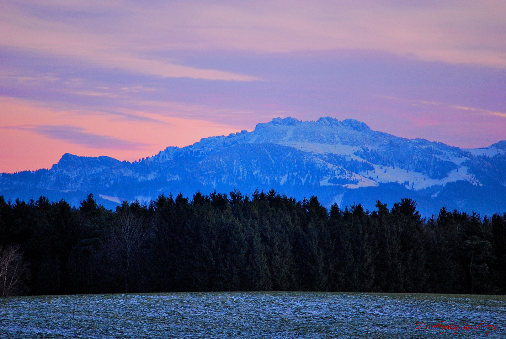 Kampenwand im Abendrot