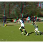 Kampf um's Leder in 3D (Rot/Cyan)