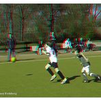 Kampf um's Leder in 3D (Rot/Cyan)