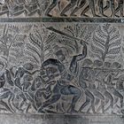 Kampfszene an der Tempelwand - Angkor-Wat