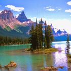 Kanada/Alberta: Lake Maligne mit Spirit Island NEU