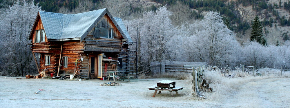 Kanadische Holzhütte