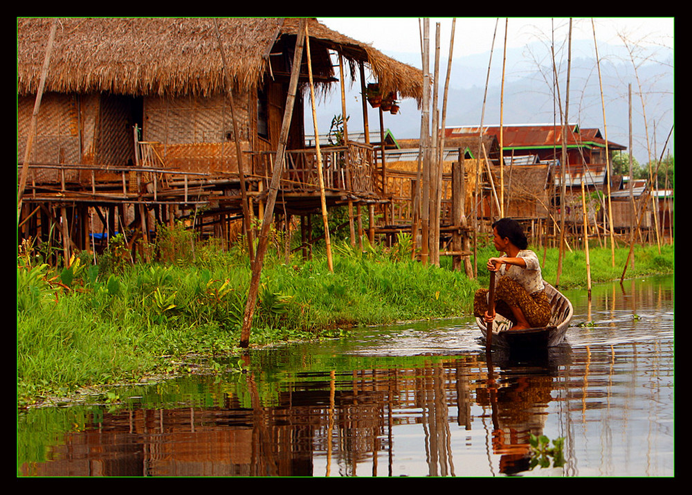 Kanal auf dem Inle-See