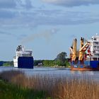 Kanal-Idylle am Nord-Ostsee-Kanal am Abend