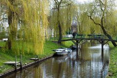 Kanal im "Holländerstädtchen" Friedrichstadt (Nordfriesland)