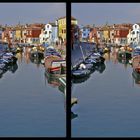 Kanal in Burano - ein 3D Versuch