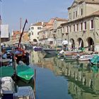 Kanal in Gioggia der Schwesterstadt von Venedig am anderen Ende der Lagune