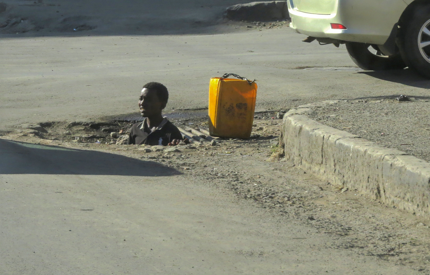 Kanalarbeiter in Addis Abeba
