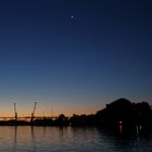 Kanalhafen Rendsburg zur blauen Stunde 