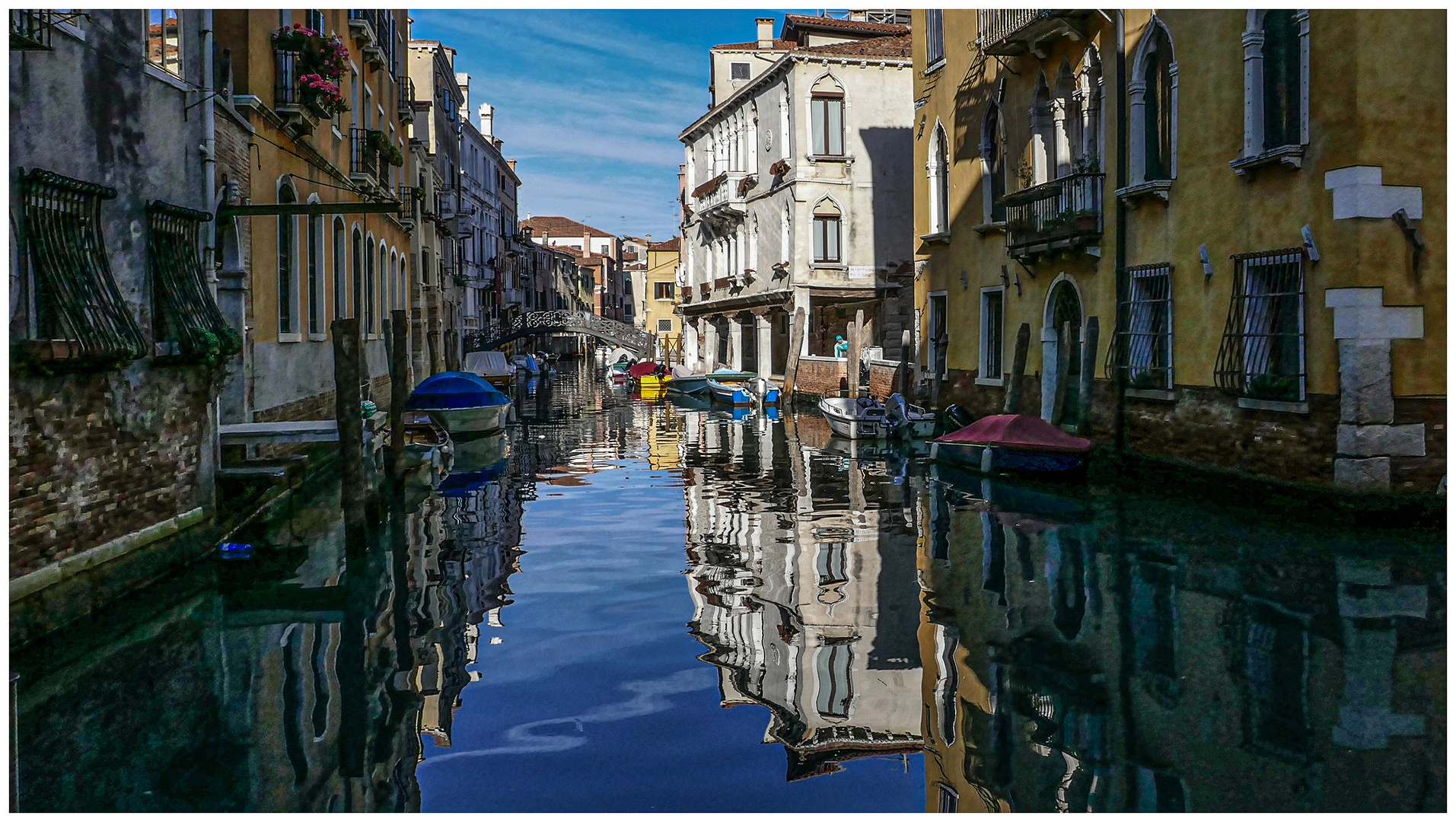 Kanalspiegelung in Venedig