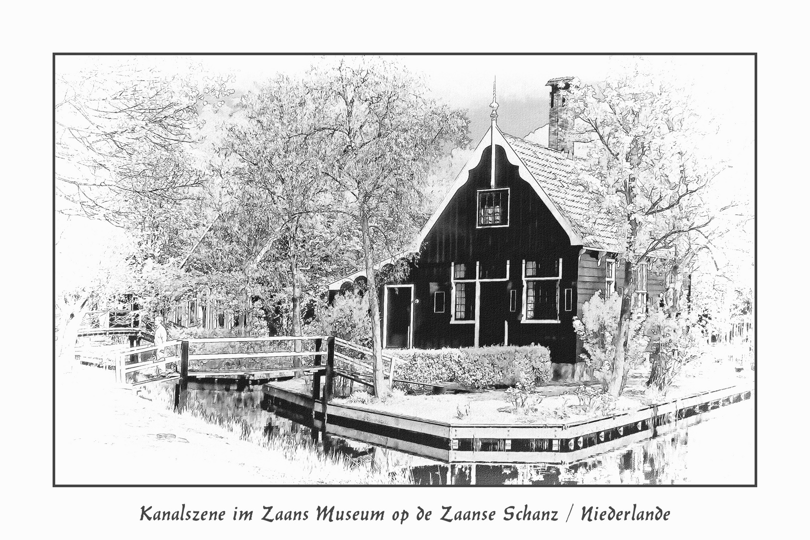 Kanalszene im Zaans Museum op de Zaanse Schans / Niederlande