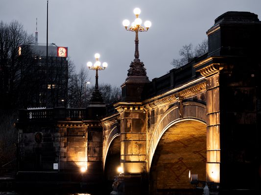 Kandelaber, Lombardsbrücke Alster