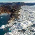 Kangia Fjord aus der Luft