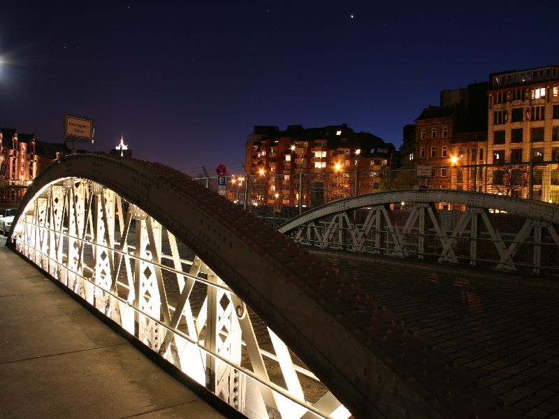 Kanngießer Brücke in der Speicherstadt in Hamburg