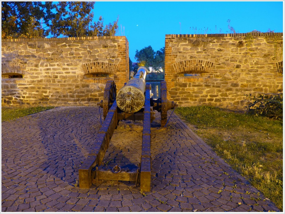 Kanone am Magdeburger Schleinufer