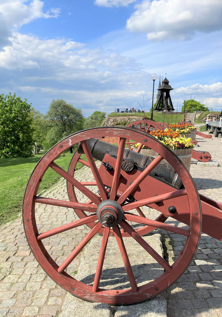 Kanone am Schloß in Upsalla 1