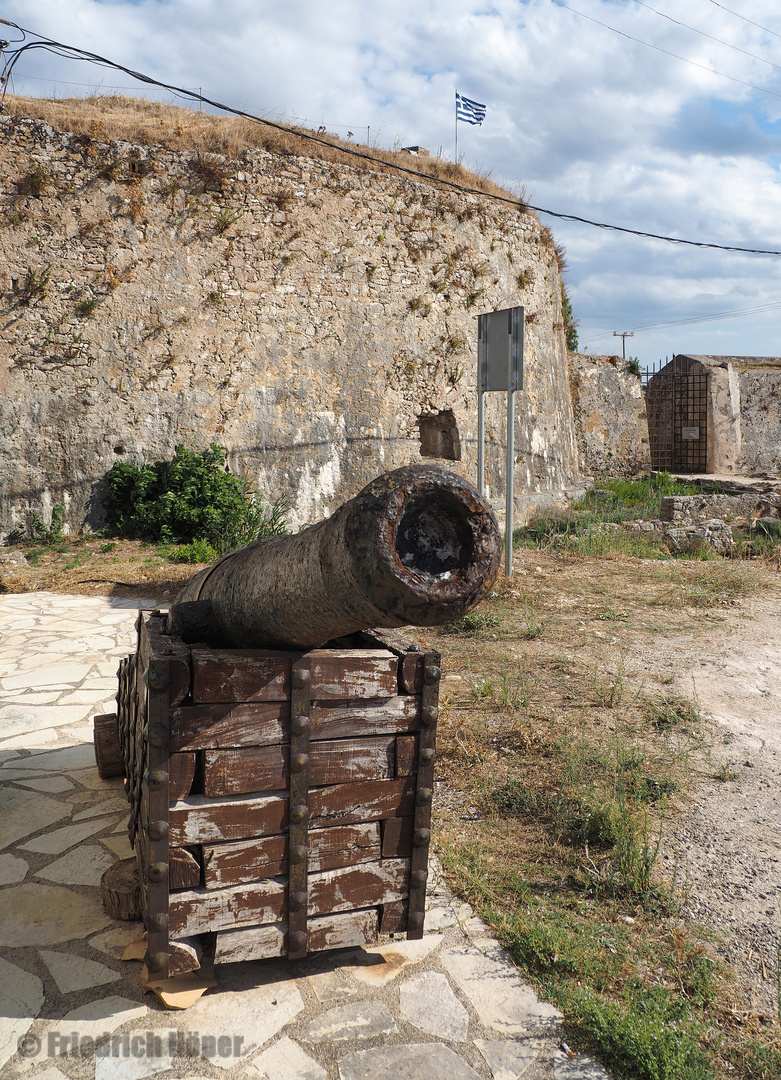 Kanone vor der Festung Agias Mavra (Lefkada)