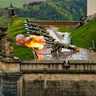 Kanonenfeuer auf Festung Königstein
