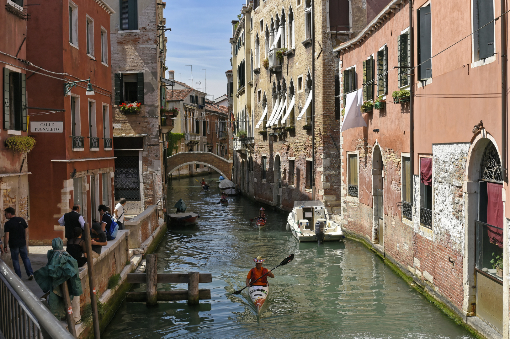 Kanu fahren in Venedig