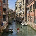 Kanu fahren in Venedig