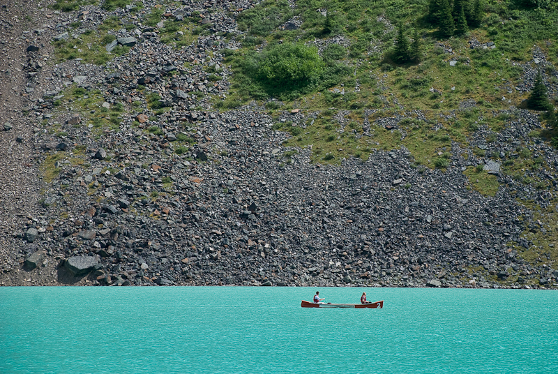 Kanufahrt am Lake Louis