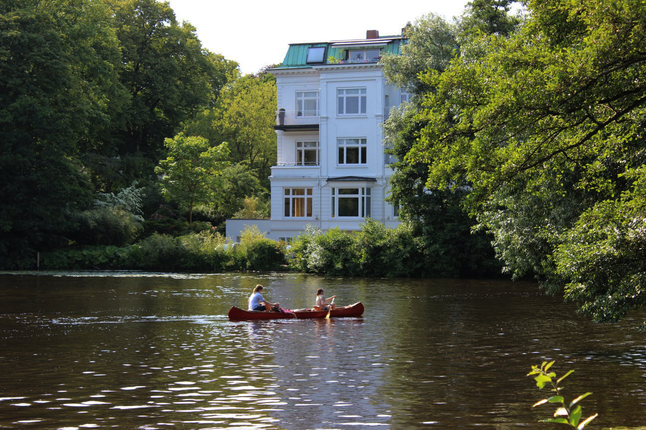 Kanufahrt in Hamburg