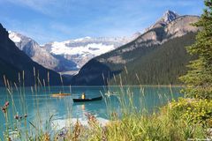 Kanuten auf dem Lake Louise