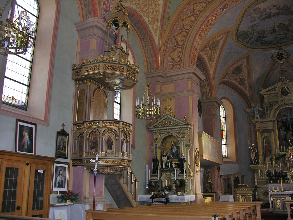 Kanzel in der Kirche Achenkirch Tirol Österreich